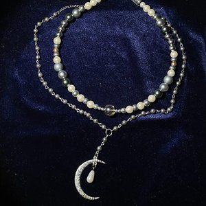 STERLING SILVER MOON NECKLACE